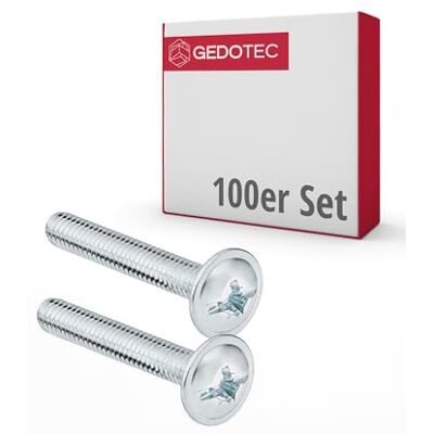 Gedotec Vis pour meubles M4 acier galvanisé H10644 100 pièces Vis pour poignées de meubles Connecteur pour meubles M4 x 20 mm - Publicité Gedotec Vis pour meubles M4 acier galvanisé H10644 100 pièces Vis pour poignées de meubles Connecteur pour meubles M4 x 20 mm - Publicité