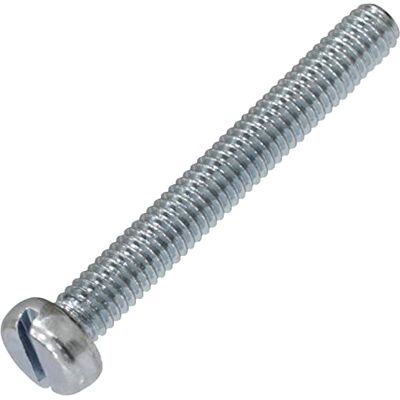 AERZETIX C60111 Lot de 20 Vis à métaux à tête cylindrique M2.5x20 mm à empreinte fendue S boulon d'assemblage DIN 84 dureté 4.8 en acier zingué couleur argent - Publicité AERZETIX C60111 Lot de 20 Vis à métaux à tête cylindrique M2.5x20 mm à empreinte fendue S boulon d'assemblage DIN 84 dureté 4.8 en acier zingué couleur argent - Publicité