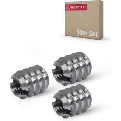 Gedotec Ecrou à visser M8 avec filetage intérieur 50 pièces Insert fileté avec fente de vissage M8 x 15 mm Ecrou à douille acier galvanisé massif Longueur : 15 mm - Publicité Gedotec Ecrou à visser M8 avec filetage intérieur 50 pièces Insert fileté avec fente de vissage M8 x 15 mm Ecrou à douille acier galvanisé massif Longueur : 15 mm - Publicité