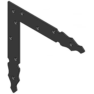 Amig Carré Décoratif À Droite 300 x 240 x 4 mm Finition Pointue Style Gothique Classique Idéal Pour La Décoration Ou Le Renforcement Des Volets, Portes Et Meubles Acier Noir - Publicité Amig Carré Décoratif À Droite 300 x 240 x 4 mm Finition Pointue Style Gothique Classique Idéal Pour La Décoration Ou Le Renforcement Des Volets, Portes Et Meubles Acier Noir - Publicité