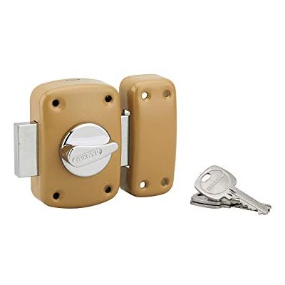 THIRARD Verrou à Bouton Corvette pour Porte d'Entrée Cylindre Laiton 40 mm Ø 23 mm Acier 3 Clés Crantées Sécurité Domestique Époxy Bronze Hauteur 90 mm Largeur 60 mm - Publicité THIRARD Verrou à Bouton Corvette pour Porte d'Entrée Cylindre Laiton 40 mm Ø 23 mm Acier 3 Clés Crantées Sécurité Domestique Époxy Bronze Hauteur 90 mm Largeur 60 mm - Publicité