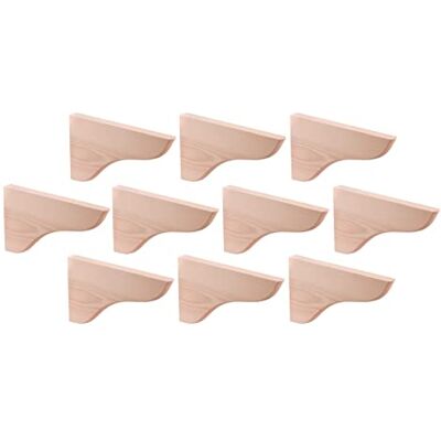 Gedotec Lot de 10 équerres murales en pin 165 x 95 mm, très résistantes, en bois naturel, haute capacité de charge, convient pour les étagères, les étagères murales, les supports d'étagère - Publicité Gedotec Lot de 10 équerres murales en pin 165 x 95 mm, très résistantes, en bois naturel, haute capacité de charge, convient pour les étagères, les étagères murales, les supports d'étagère - Publicité