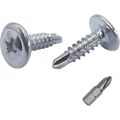 Marcopol Lot de 700 vis cruciformes en acier zingué 4,2 x 16 mm, tête de réglage modifiée, vis auto-foreuse pour tôle, autotaraudeuse (700, 4,2 x 16 mm), Argenté. Publicité Marcopol Lot de 700 vis cruciformes en acier zingué 4,2 x 16 mm, tête de réglage modifiée, vis auto-foreuse pour tôle, autotaraudeuse (700, 4,2 x 16 mm), Argenté. Publicité