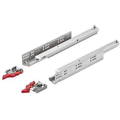 Gedotec Rail Coulissant avec Amortisseur MOOVIT Extension Totale Coulisse à Glissieres pour Meuble de Cuisine, Tiroir, Meuble, Commode Support 30 kg Acier Galvanisé 550 mm -1 Paire - Publicité Gedotec Rail Coulissant avec Amortisseur MOOVIT Extension Totale Coulisse à Glissieres pour Meuble de Cuisine, Tiroir, Meuble, Commode Support 30 kg Acier Galvanisé 550 mm -1 Paire - Publicité