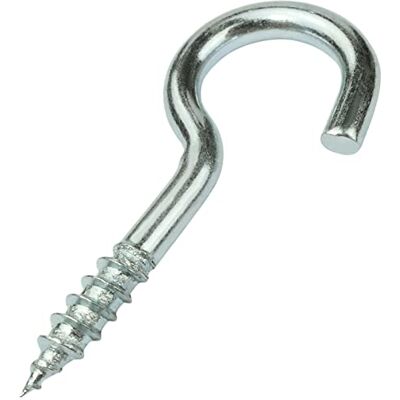 AERZETIX C57973 Lot de 25 crochets pitons coudés à visser Ø4x20 mm en forme C crochet ouvert à vis autotaraudeuse en acier zingué couleur argent - Publicité AERZETIX C57973 Lot de 25 crochets pitons coudés à visser Ø4x20 mm en forme C crochet ouvert à vis autotaraudeuse en acier zingué couleur argent - Publicité