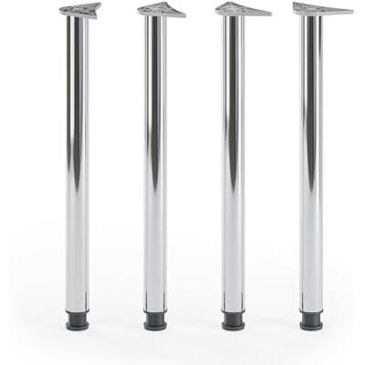 ATM Lot de 4 Pieds de Table 110cm Pieds de Bar Réglables en Hauteur Métal Pieds de Meubles Ø 60mm pour Comptoir Mange-Debout Table de Bistrot Support Rond Chrome Brillant - Publicité ATM Lot de 4 Pieds de Table 110cm Pieds de Bar Réglables en Hauteur Métal Pieds de Meubles Ø 60mm pour Comptoir Mange-Debout Table de Bistrot Support Rond Chrome Brillant - Publicité