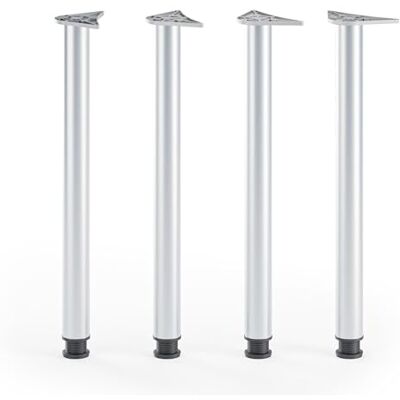 ATM Lot de 4 Pieds de Table 82cm Pieds de Cuisine Réglables en Hauteur Métal Pieds de Meubles Ø 60mm pour Plan de Travail Îlot Central Support Rond Robuste Chrome Mat/Argent - Publicité ATM Lot de 4 Pieds de Table 82cm Pieds de Cuisine Réglables en Hauteur Métal Pieds de Meubles Ø 60mm pour Plan de Travail Îlot Central Support Rond Robuste Chrome Mat/Argent - Publicité