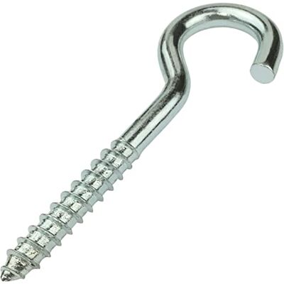 AERZETIX C57994 Lot de 10 crochets pitons coudés à visser Ø8x60 mm en forme C crochet ouvert à vis autotaraudeuse en acier zingué couleur argent - Publicité AERZETIX C57994 Lot de 10 crochets pitons coudés à visser Ø8x60 mm en forme C crochet ouvert à vis autotaraudeuse en acier zingué couleur argent - Publicité