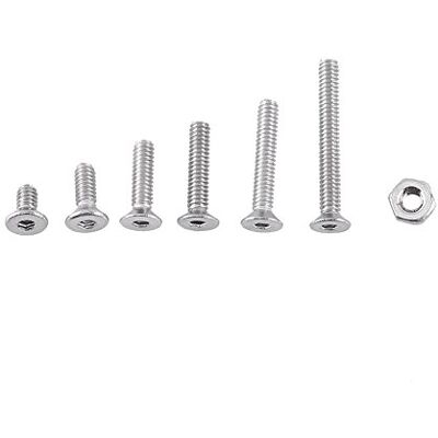 Walfront 250Pcs M2 A2 Kit de Assortiment Vis Boulon Douille Hexagonale Six Pans en Acier Inoxydable A2 avec Ecrous, M2 x 4/6/8/10/12/16mm (Tête Plate) - Publicité Walfront 250Pcs M2 A2 Kit de Assortiment Vis Boulon Douille Hexagonale Six Pans en Acier Inoxydable A2 avec Ecrous, M2 x 4/6/8/10/12/16mm (Tête Plate) - Publicité