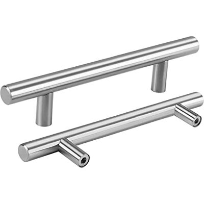 LONTAN Lot de 25 poignées pour armoires de cuisine, placard, en acier inoxydable brossé, espacement des trous : 96 mm, argenté - Publicité LONTAN Lot de 25 poignées pour armoires de cuisine, placard, en acier inoxydable brossé, espacement des trous : 96 mm, argenté - Publicité