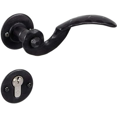 Gedotec Poignée de porte en fer forgé 1 kit Ferrure de porte antique noire Poignée de porte de chambre sur rosace LIVIGNO PZ cylindre Fonte noire rustique - Publicité Gedotec Poignée de porte en fer forgé 1 kit Ferrure de porte antique noire Poignée de porte de chambre sur rosace LIVIGNO PZ cylindre Fonte noire rustique - Publicité