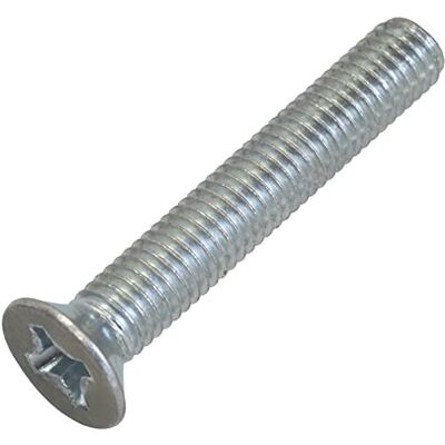 AERZETIX C58396 Lot de 20 Vis à tête fraisées M8x50 mm à empreinte PH à filetage métrique standard pour boulon d'assemblage DIN 965 en acier zingué couleur argent - Publicité AERZETIX C58396 Lot de 20 Vis à tête fraisées M8x50 mm à empreinte PH à filetage métrique standard pour boulon d'assemblage DIN 965 en acier zingué couleur argent - Publicité