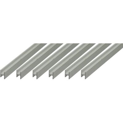 Alberts GAH- 498405 473914 Lot de 6 profilés en H en aluminium anodisé argenté 1000 x 9,1 x 12 mm - Publicité Alberts GAH- 498405 473914 Lot de 6 profilés en H en aluminium anodisé argenté 1000 x 9,1 x 12 mm - Publicité