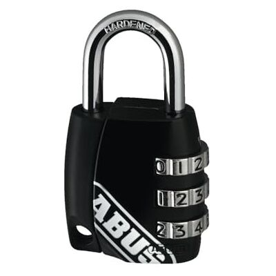 ABUS Cadenas à combinaison 155/30, boîtier en zinc moulé sous pression, code réglable individuellement, pour valises et casiers niveau de sécurité 3, noir - Publicité ABUS Cadenas à combinaison 155/30, boîtier en zinc moulé sous pression, code réglable individuellement, pour valises et casiers niveau de sécurité 3, noir - Publicité
