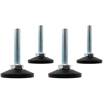 Design61 Lot de 4 vis de réglage Ø 48 mm avec vis de réglage galvanisée M10 x 40 mm - Publicité Design61 Lot de 4 vis de réglage Ø 48 mm avec vis de réglage galvanisée M10 x 40 mm - Publicité
