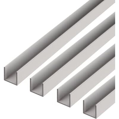 Alberts 498542 Lot de 4 profilés en U en aluminium naturel 1000 x 15 x 20 mm - Publicité Alberts 498542 Lot de 4 profilés en U en aluminium naturel 1000 x 15 x 20 mm - Publicité