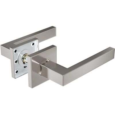 Amig Jeu de poignées pour portes Couleur argenté Design élégant et simple Facile à installer, inclus visserie Acier inoxydable Rosace carrée de 54 x 54 mm - Publicité Amig Jeu de poignées pour portes Couleur argenté Design élégant et simple Facile à installer, inclus visserie Acier inoxydable Rosace carrée de 54 x 54 mm - Publicité