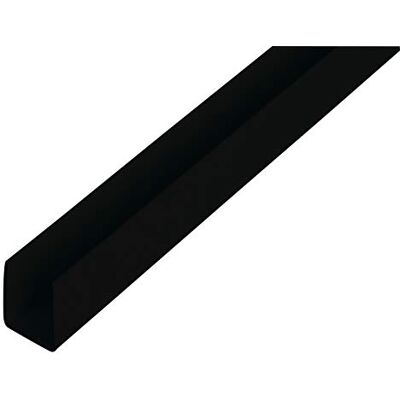Alberts 484606 Profilé en U plastique, en noir 1000 x 18 x 10 mm - Publicité Alberts 484606 Profilé en U plastique, en noir 1000 x 18 x 10 mm - Publicité