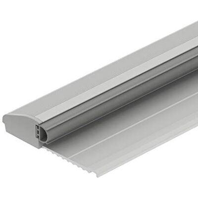 Gedotec seuil de porte joint de sol de porte en aluminium 1 pièce CCE profilé de transition avec butée longueur : 1215 mm aluminium anodisé argent seuil de porte d'entrée avec joint - Publicité Gedotec seuil de porte joint de sol de porte en aluminium 1 pièce CCE profilé de transition avec butée longueur : 1215 mm aluminium anodisé argent seuil de porte d'entrée avec joint - Publicité