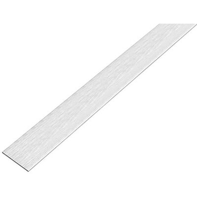 Alberts 488802 Profilé plein plat autoadhésif aluminium, aspect acier inoxydable, clair 1000 x 25 x 2 mm - Publicité Alberts 488802 Profilé plein plat autoadhésif aluminium, aspect acier inoxydable, clair 1000 x 25 x 2 mm - Publicité
