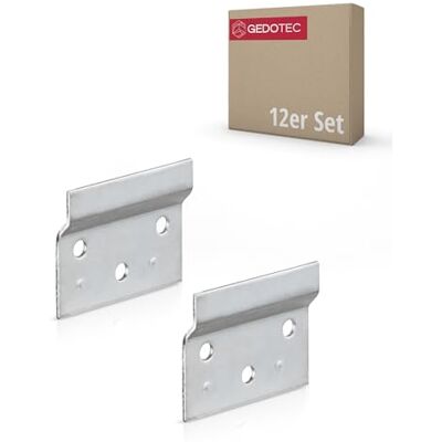 Gedotec Plaques de Support Mural pour Armoire Suspendue Mini Rail de Suspension pour Meuble Porte-étagère à Visser et Accrocher Acier Galvanisé 60x48x2 mm, Diamètre 6 mm Lot de 12 - Publicité Gedotec Plaques de Support Mural pour Armoire Suspendue Mini Rail de Suspension pour Meuble Porte-étagère à Visser et Accrocher Acier Galvanisé 60x48x2 mm, Diamètre 6 mm Lot de 12 - Publicité