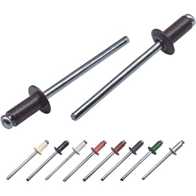 Marcopol Lot de 100 pièces de rivets aveugles peints 4,0 x 8 mm, tête bombée, DIN 7337, rivet en aluminium et mandrin en acier, rivets à pression (100, gris brun RAL 8019) - Publicité Marcopol Lot de 100 pièces de rivets aveugles peints 4,0 x 8 mm, tête bombée, DIN 7337, rivet en aluminium et mandrin en acier, rivets à pression (100, gris brun RAL 8019) - Publicité