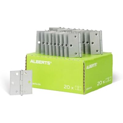 Alberts 850265 Charnière carrée galvanisée, en jaune 51 x 51 mm kit de 20 - Publicité Alberts 850265 Charnière carrée galvanisée, en jaune 51 x 51 mm kit de 20 - Publicité