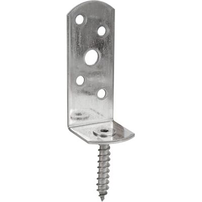 Alberts 846299 Équerre pour clôture tressée Forme L en différents modèles acier inoxydable hauteur totale 115 mm kit de 24 - Publicité Alberts 846299 Équerre pour clôture tressée Forme L en différents modèles acier inoxydable hauteur totale 115 mm kit de 24 - Publicité