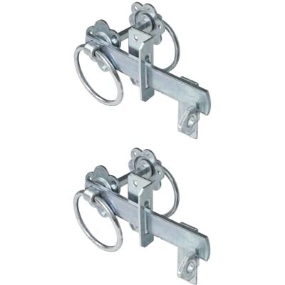 Alberts 210700 Fermeture de portillon pour portail hauts ou portes de clôtures tressées passivé Set de 2 pièces - Publicité Alberts 210700 Fermeture de portillon pour portail hauts ou portes de clôtures tressées passivé Set de 2 pièces - Publicité