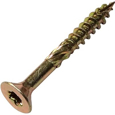 AERZETIX C44454 Lot de 100 Vis à bois Ø3.5x30 mm tête fraisée à empreinte étoile T15 en acier zingué jaune assemblage filetage serrage fixation charpente contreplaqués agglomérés mélaminés - Publicité AERZETIX C44454 Lot de 100 Vis à bois Ø3.5x30 mm tête fraisée à empreinte étoile T15 en acier zingué jaune assemblage filetage serrage fixation charpente contreplaqués agglomérés mélaminés - Publicité