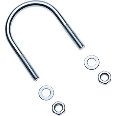 Keple M8 U-Boulon avec écrous et rondelles, Boulon en forme de U pour 42.4mm (1 1/4" Zoll) diamètre du tuyau, Acier zingué Boulon en U rond support de tuyau (Pack of 5) - Publicité Keple M8 U-Boulon avec écrous et rondelles, Boulon en forme de U pour 42.4mm (1 1/4" Zoll) diamètre du tuyau, Acier zingué Boulon en U rond support de tuyau (Pack of 5) - Publicité