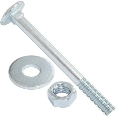 AERZETIX Ensemble de 5 boulons carrossiers M12x130mm / rondelles et écrous M12 / en acier zingué/pour fixation et assemblage - Publicité AERZETIX Ensemble de 5 boulons carrossiers M12x130mm / rondelles et écrous M12 / en acier zingué/pour fixation et assemblage - Publicité
