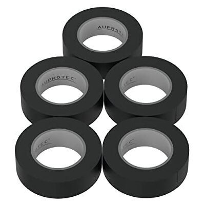AUPROTEC 5 rouleaux VDE Ruban Isolant Électrique Bande Isolatrice PVC 15mm x 10 DIN EN 60454-3-1 couleur: noir - Publicité AUPROTEC 5 rouleaux VDE Ruban Isolant Électrique Bande Isolatrice PVC 15mm x 10 DIN EN 60454-3-1 couleur: noir - Publicité
