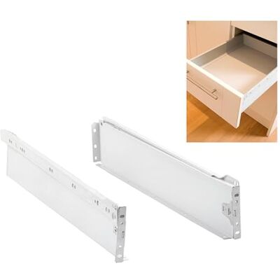 Amig Coulisses pour Tiroirs Glissières Métalliques avec Roulettes Acier Anti-Corrosion Pour Meubles & Bureaux, Blanc, 86 x 500 mm, Acier Alliage - Publicité Amig Coulisses pour Tiroirs Glissières Métalliques avec Roulettes Acier Anti-Corrosion Pour Meubles & Bureaux, Blanc, 86 x 500 mm, Acier Alliage - Publicité