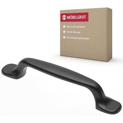 Gedotec Poignée de meuble en métal massif 1 pièce Poignées pour armoires de cuisine avec matériel de fixation ELEA Poignées de meuble noir mat avec BA 96 mm - Publicité Gedotec Poignée de meuble en métal massif 1 pièce Poignées pour armoires de cuisine avec matériel de fixation ELEA Poignées de meuble noir mat avec BA 96 mm - Publicité