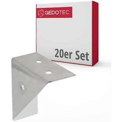Gedotec Lot de 20 connecteurs d'angle en acier NOOK 50 x 50 mm Acier massif Connecteur de lit à visser Angle de connexion – Angle en acier Connexion rapide de différents matériaux - Publicité Gedotec Lot de 20 connecteurs d'angle en acier NOOK 50 x 50 mm Acier massif Connecteur de lit à visser Angle de connexion – Angle en acier Connexion rapide de différents matériaux - Publicité