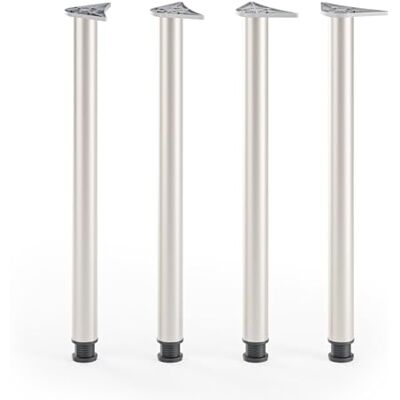 ATM Lot de 4 Pieds de Table 110cm Pieds de Bar Réglables en Hauteur Métal Pieds de Meubles Ø 60mm pour Comptoir Mange-Debout Table de Bistrot Support Rond Satin - Publicité ATM Lot de 4 Pieds de Table 110cm Pieds de Bar Réglables en Hauteur Métal Pieds de Meubles Ø 60mm pour Comptoir Mange-Debout Table de Bistrot Support Rond Satin - Publicité