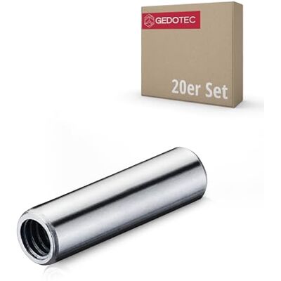 Gedotec Vis à douille M4 pour meubles 30 mm Pour trou de perçage Ø 5 mm Acier galvanisé Epaisseur du bois 36-40 mm Douille filetée avec filetage intérieur M4 - Publicité Gedotec Vis à douille M4 pour meubles 30 mm Pour trou de perçage Ø 5 mm Acier galvanisé Epaisseur du bois 36-40 mm Douille filetée avec filetage intérieur M4 - Publicité