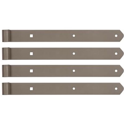 Alberts 821302 DURAVIS®Penture droite, bout arrondi en beige perle, à couche duplex RAL 1035 gond Ø 13 mm taille 400 x 40 mm kit de 4 - Publicité Alberts 821302 DURAVIS®Penture droite, bout arrondi en beige perle, à couche duplex RAL 1035 gond Ø 13 mm taille 400 x 40 mm kit de 4 - Publicité