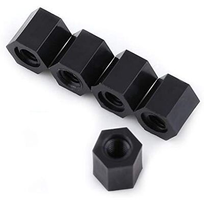 Walfront 100Pcs Entretoise Nylon Colonne d'Isolation Filetage Femelle Hex Pilier Noir Double (M3*6) - Publicité Walfront 100Pcs Entretoise Nylon Colonne d'Isolation Filetage Femelle Hex Pilier Noir Double (M3*6) - Publicité