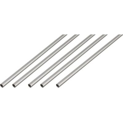Alberts Lot de 5 tubes ronds Aluminium anodisé argenté 2000 x 6 x 1 mm - Publicité Alberts Lot de 5 tubes ronds Aluminium anodisé argenté 2000 x 6 x 1 mm - Publicité