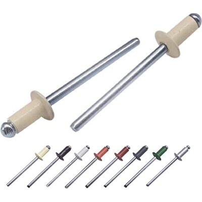 Marcopol Lot de 100 pièces de rivets aveugles peints 4,0 x 8 mm, tête bombée, DIN 7337, rivet en aluminium et mandrin en acier, rivets à pression (100, Ivoire clair RAL 1015) - Publicité Marcopol Lot de 100 pièces de rivets aveugles peints 4,0 x 8 mm, tête bombée, DIN 7337, rivet en aluminium et mandrin en acier, rivets à pression (100, Ivoire clair RAL 1015) - Publicité