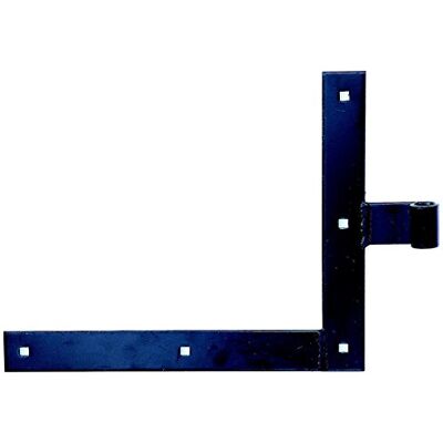 Alberts 306373 Penture équerre bout droit ou queue de carpe pour haut ou bas laquée noire gond Ø14 mm 250 x 300 x 35 mm - Publicité Alberts 306373 Penture équerre bout droit ou queue de carpe pour haut ou bas laquée noire gond Ø14 mm 250 x 300 x 35 mm - Publicité