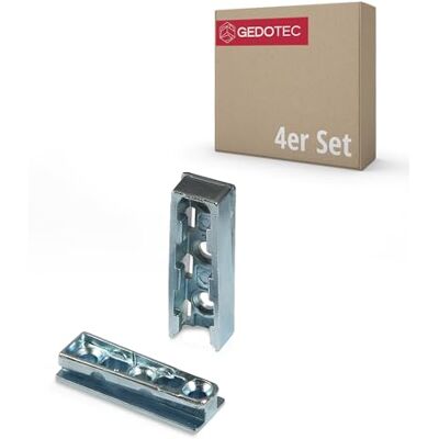 Gedotec Connecteurs Emboîtables de Mobilier SOLID Goupilles Universelles Charnière d’Assemblage Lit, Armoire, Meuble Alliage Résistant Capacité de Charge 250 kg 52x17x12.5 mm Lot de 4 - Publicité Gedotec Connecteurs Emboîtables de Mobilier SOLID Goupilles Universelles Charnière d’Assemblage Lit, Armoire, Meuble Alliage Résistant Capacité de Charge 250 kg 52x17x12.5 mm Lot de 4 - Publicité