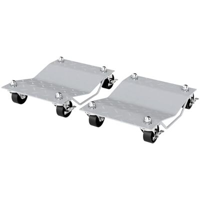 DURHAND Chariots de manutention de Voiture, Lot de 2 Chariots à roulettes pour déménagement de Voiture, Charge 680 kg, roulettes pivotantes, Surface antidérapante, 40,5 x 30 x 13,5 cm, Gris - Publicité DURHAND Chariots de manutention de Voiture, Lot de 2 Chariots à roulettes pour déménagement de Voiture, Charge 680 kg, roulettes pivotantes, Surface antidérapante, 40,5 x 30 x 13,5 cm, Gris - Publicité
