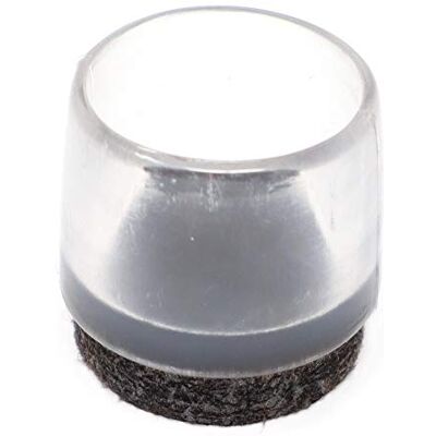 Adsamm ® / 32 x Embouts extérieur avec feutre / transparent / Ø 17 18 mm / rond / robuste glisseur à fixer sur tout les jambes rondes des meubles / pour zones sèches et humides - Publicité Adsamm ® / 32 x Embouts extérieur avec feutre / transparent / Ø 17 18 mm / rond / robuste glisseur à fixer sur tout les jambes rondes des meubles / pour zones sèches et humides - Publicité