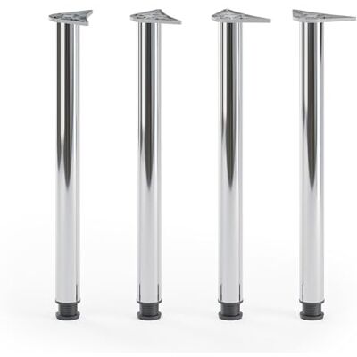 ATM Lot de 4 Pieds de Table 71cm Pieds de Bureau Réglables en Hauteur Métal Pieds de Meubles Ø 60mm pour Table à Manger Cuisine Support de Table Rond Robuste Chrome - Publicité ATM Lot de 4 Pieds de Table 71cm Pieds de Bureau Réglables en Hauteur Métal Pieds de Meubles Ø 60mm pour Table à Manger Cuisine Support de Table Rond Robuste Chrome - Publicité