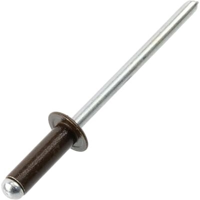 AERZETIX Lot de 60 Rivets aveugles Ø4x12 mm à tête plate RAL 8014 marron sépia en aluminium/acier pour assemblage rapide et fixation esthétique - Publicité AERZETIX Lot de 60 Rivets aveugles Ø4x12 mm à tête plate RAL 8014 marron sépia en aluminium/acier pour assemblage rapide et fixation esthétique - Publicité