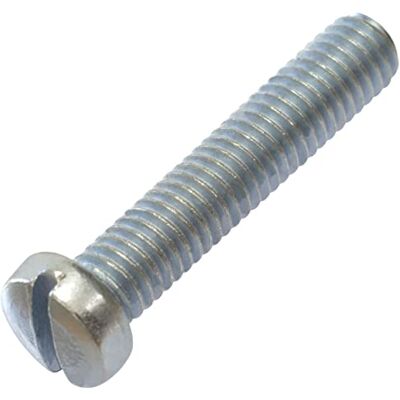 AERZETIX C58341 Lot de 30 Vis M6x30 mm à métaux à tête cylindrique et empreinte fendue SL pour boulon d'assemblage DIN 84 en acier zingué couleur : argent - Publicité AERZETIX C58341 Lot de 30 Vis M6x30 mm à métaux à tête cylindrique et empreinte fendue SL pour boulon d'assemblage DIN 84 en acier zingué couleur : argent - Publicité