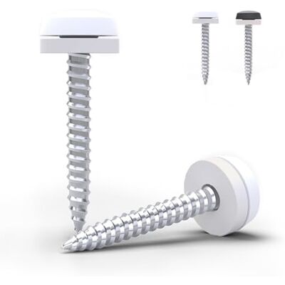 V VOOXA VOOXA Lot de 50 vis pour rebord de fenêtre 3,9 x 22 mm En acier inoxydable A2 Avec disque en polyamide et capuchons Blanc RAL9016 Pour cadre de fenêtre en aluminium et plastique TX15 - Publicité V VOOXA VOOXA Lot de 50 vis pour rebord de fenêtre 3,9 x 22 mm En acier inoxydable A2 Avec disque en polyamide et capuchons Blanc RAL9016 Pour cadre de fenêtre en aluminium et plastique TX15 - Publicité